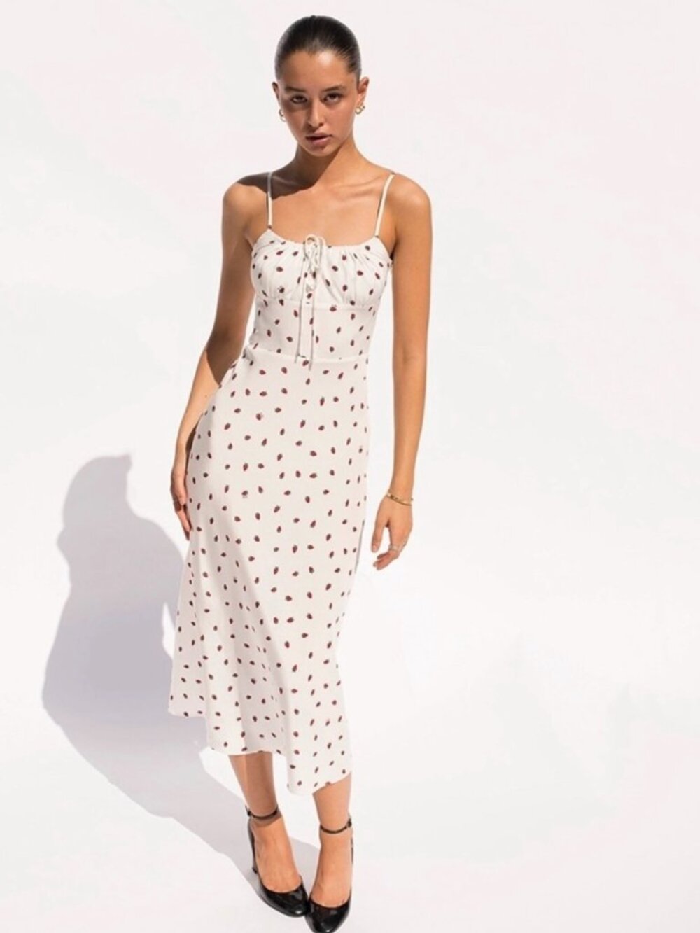 Realisation Par The Alba Dress in White Strawberry Size Small
